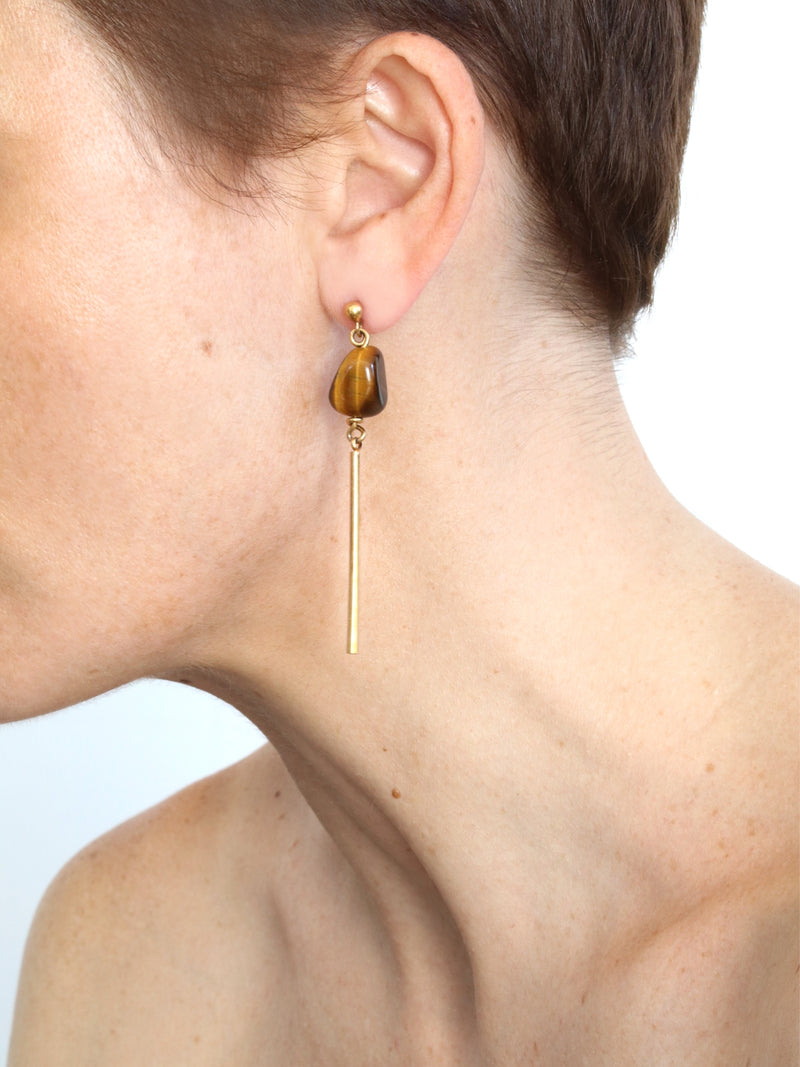 Orecchini Tiger Eye Nuggets